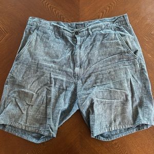 Levi's Blue Flat Front Shorts Lightweight Denim